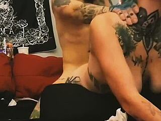 amateur couple tries doggystyle, bent over for cum-filled fuck