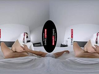 realitylovers vr features latex android in petite cowgirl riding and bent over doggystyle