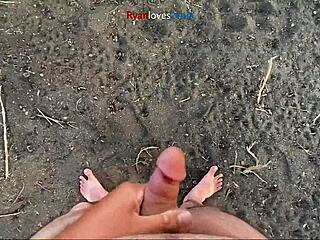 Masturbating under a bridge