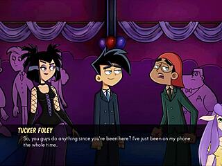 in danny phantom redux, goth gives handjob leading to facial