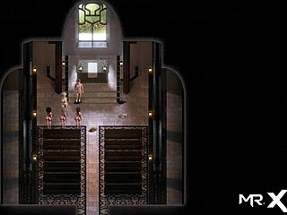 Treasure of Nadia - intimate moment in front of three girls