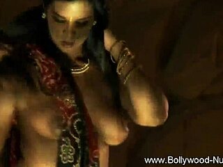 in erotic india, the brunette slowly teases and rips off her clothes for a seductive strip.