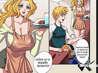 Hermosa otaku tetona enjoys anime adventures in her room.