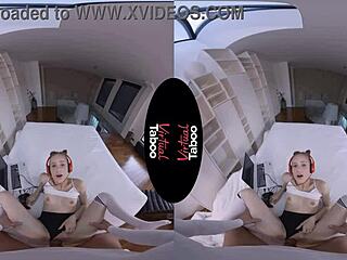 virtual taboo joystick brings shaved pussy blowjob in pov hardcore taboo handjob scene