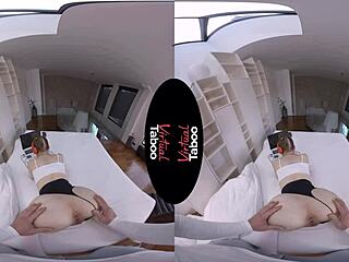 virtual taboo joystick brings shaved pussy blowjob in pov hardcore taboo handjob scene