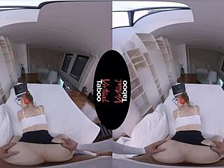 virtual taboo joystick brings shaved pussy blowjob in pov hardcore taboo handjob scene