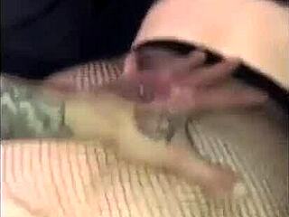 Petite blonde bent over for savage doggy with monster cock in pov