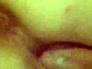 Pumping cum creampie into wet cunt