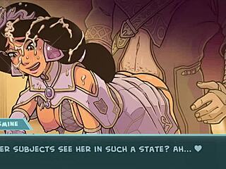 i'm fucking jasmine rough in this anime game, her big tits bouncing hard