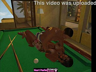 let's play on the pool table with some hentai action