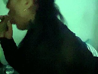 Brunette Asian MILF Sucks Big Tattooed Cock