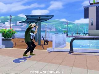 In 3D hentai, brunette model chooses rough POV game