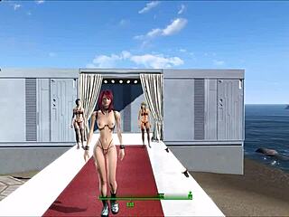 exploring fallout 4 in sexy lingerie fashion