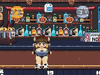 Riding in cute hentai game with giant boobs! 🍈