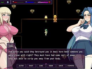 Horny slut exposes to class in hentai game