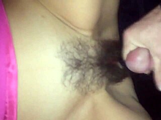 Shooting Thick Load On Mature Hairy Pussy