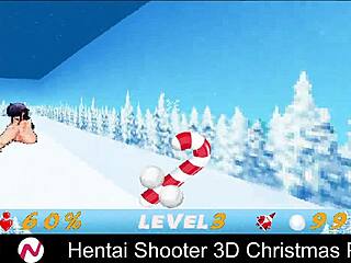 Hentai shooter game at 3d christmas party