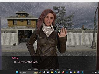 Amy reacts annoyingly to early Christmas porn with huge monster cock squirting