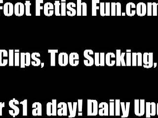 Stroke Your Cock to My Perfect Feet While I Lick and Suck!