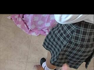 Found Mexican Schoolgirl Alone at Home, TOOK ADVANTAGE AFTER SCHOOL in Uniform