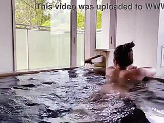 At Akiu onsen, buttocks warm in hot water