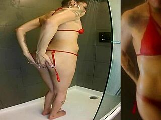 watch mrs. jollies review heated toy in shower masturbation!