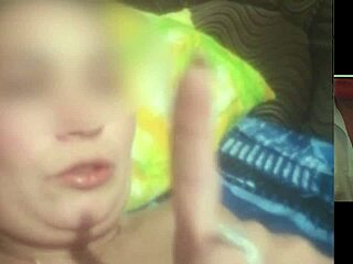 Hornythickgirl masturbates ass in video call