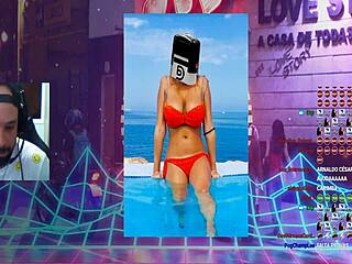 Brazilian solo performer shows softcore in web chat season 2 episode 3.