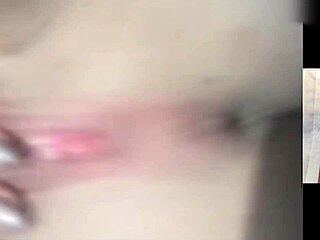 Hornythickgirl masturbates ass in video call