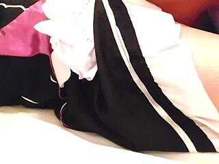 Amateur POV sex with maid cosplay blowjob and cunnilingus to orgasm