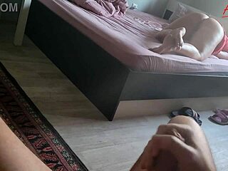 JERKING OFF On My Hot Masturbating STEPMOM While She Plays With Her Curvy Feet!