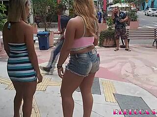 tattooed latina izabela pimenta gets anal in public