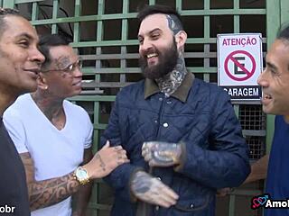 Simple Game Turns into Gangbang with Brunette Milf and Monster Cock