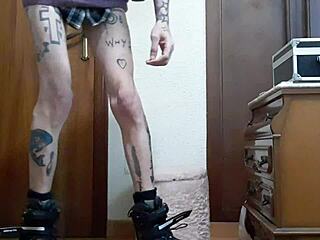 gay solo masturbation on skates