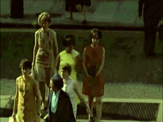 Vintage Illustration Depicts Retro Scenes