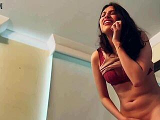 she gets a hot call and the hotel maid records her masturbating