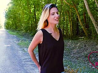 blonde lucille fucks outdoors with small tits.