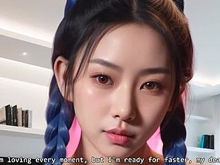 Enteada japonesa de 21 anos com peitos perfeitos cavalga pau pov o dia todo.