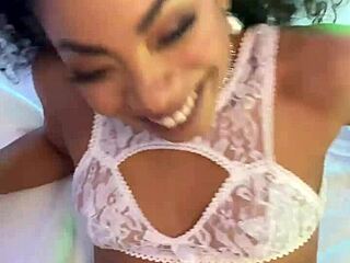 Butt plugged petite 18+ cutie Cali Caliente rides cowgirl and cums hard