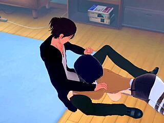 Mikasa and Eren having sex in anime