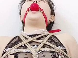 享受快乐的痛苦惩罚 粗糙麻绳 裸体捆绑 假阳具深喉 捆绑强制高潮 嗨颜高潮颜翻白眼 舔高潮射液女性射精 炮机 虐乳 分穴器 阴唇夹 女奴开发