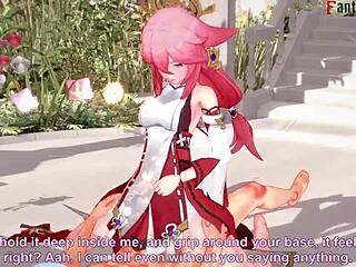 yae miko having wild sex in genshin impact 😍