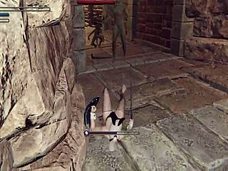 Knight Girl Explores Dungeons with Shaved Pussy and Cumshot Adventures