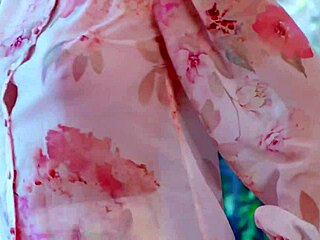 Blonde actress shows off dresses for a walk.