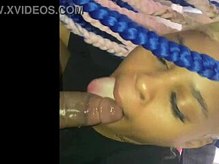 ebony slut sucks black cock pov, wet pussy webcam blowjob