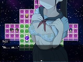 In the nympho village, the cute student Tamami dives into muff diving with the group.