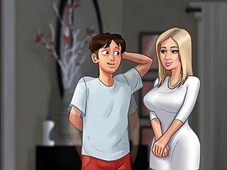 Blonde Pregnant Girl Gets HARD FUCKED in Summertime Saga Part 42