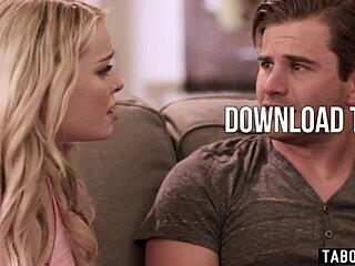 Stepcousin makes 18yo blonde Haley Spades jealous by fucking her bestie.