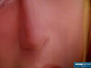 Cute amateur Lucy Sunflower reveals her hardcore side with bent-over blowjob and toy play.