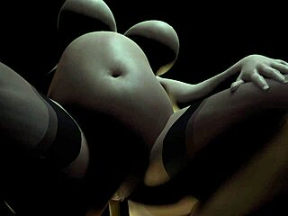 Curvy milf with big tits relentlessly humps a plastic dildo.